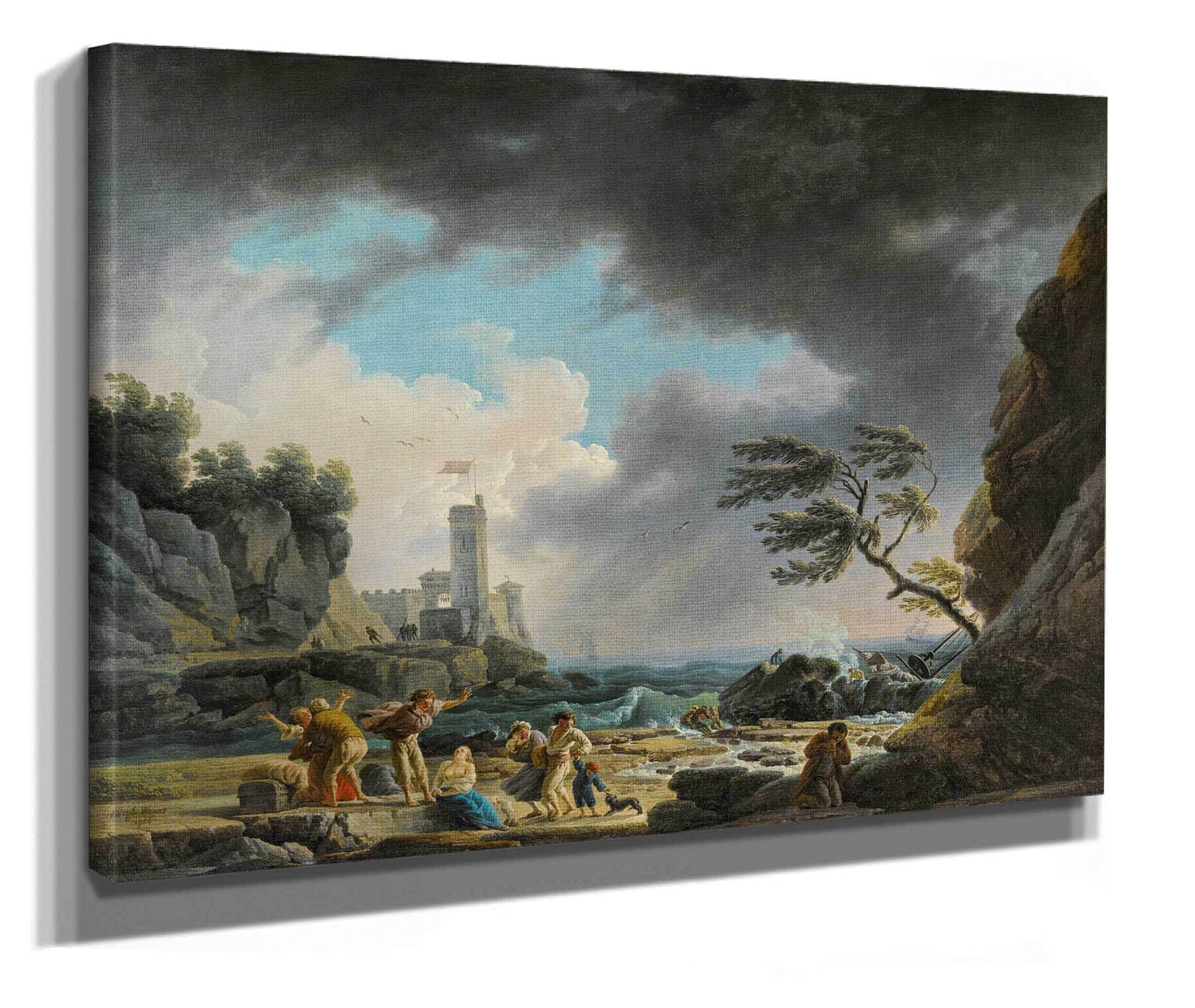A Storm Near A Rocky Coast by Claude Joseph Vernet