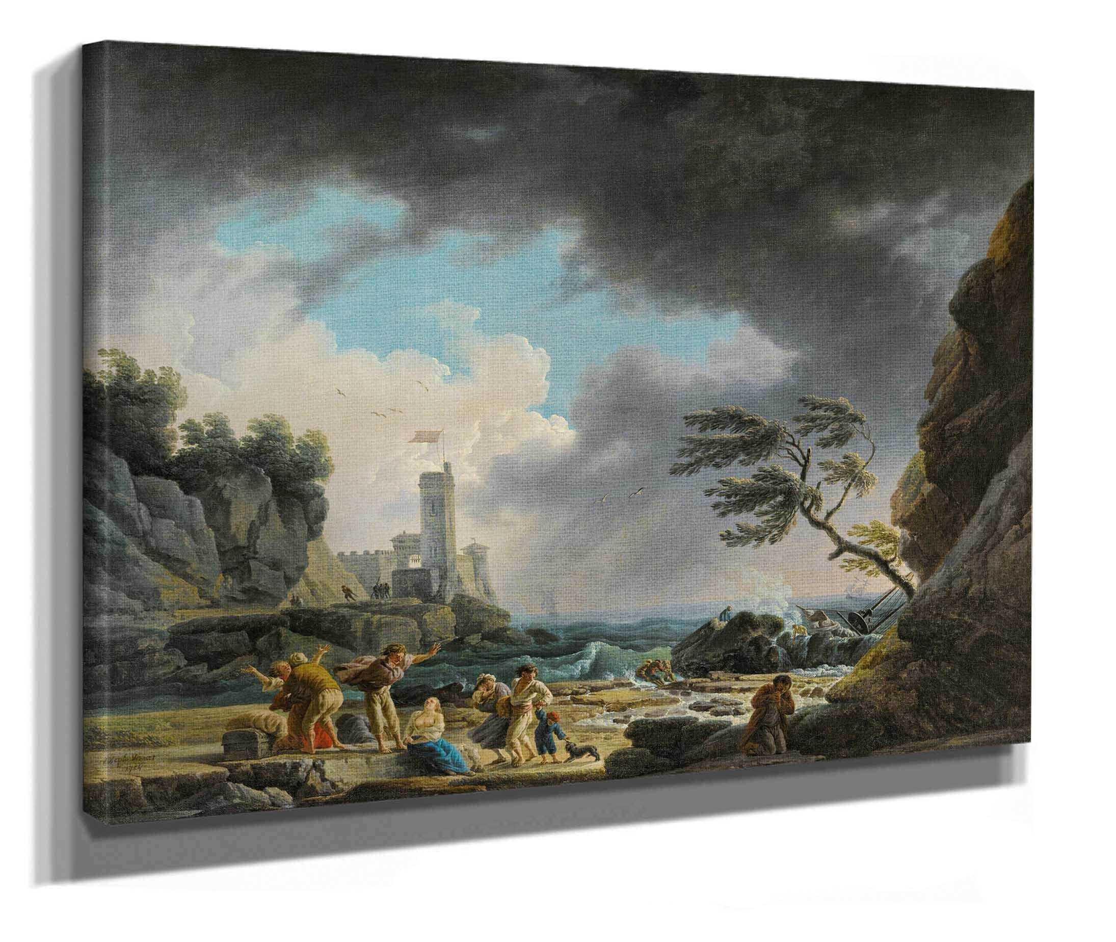 A Storm Near A Rocky Coast by Claude Joseph Vernet