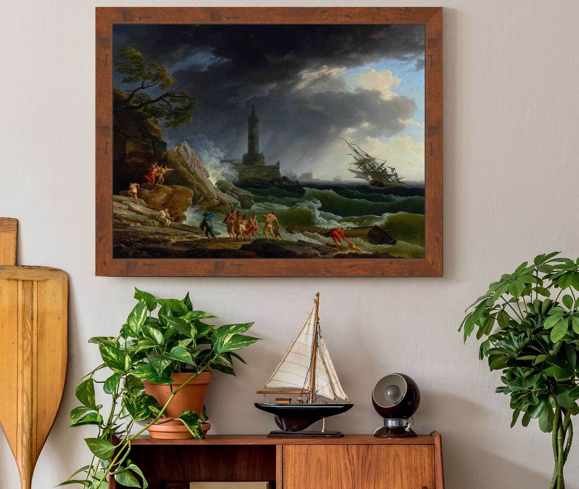 A Storm On A Mediterranean Coast by Claude Joseph Vernet