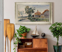 A Stream Running Between Houses And A Road by Johan Barthold Jongkind