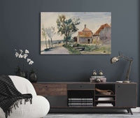 A Stream Running Between Houses And A Road by Johan Barthold Jongkind