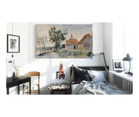 A Stream Running Between Houses And A Road by Johan Barthold Jongkind