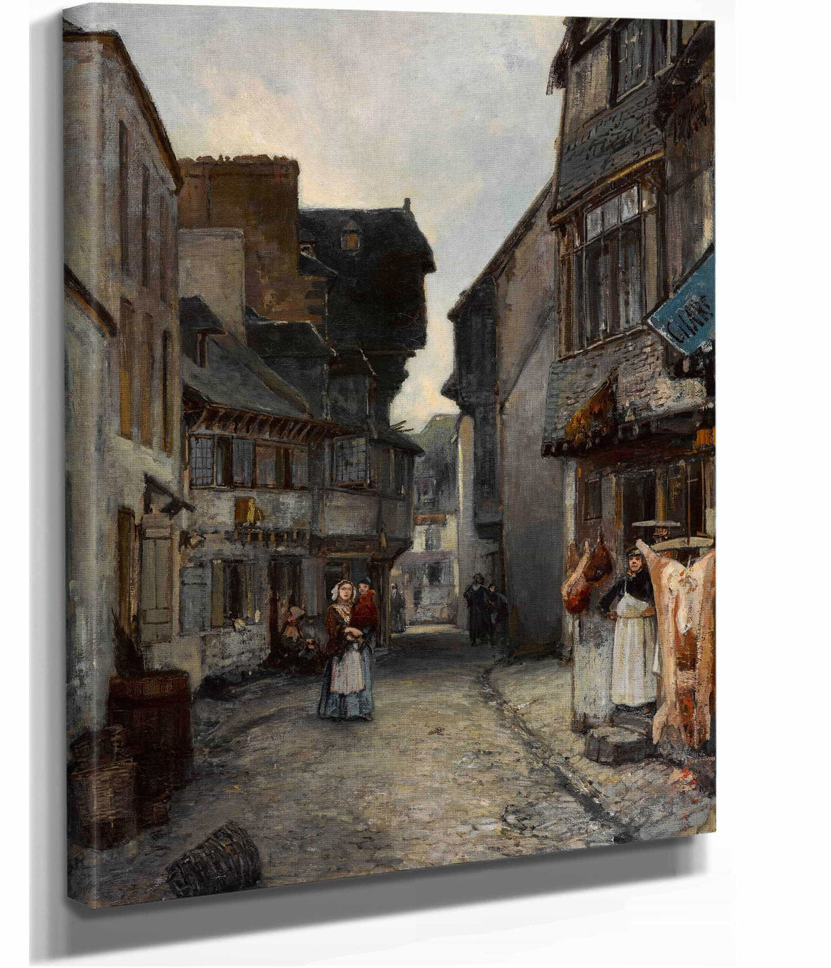 A Street In Landerneau by Johan Barthold Jongkind