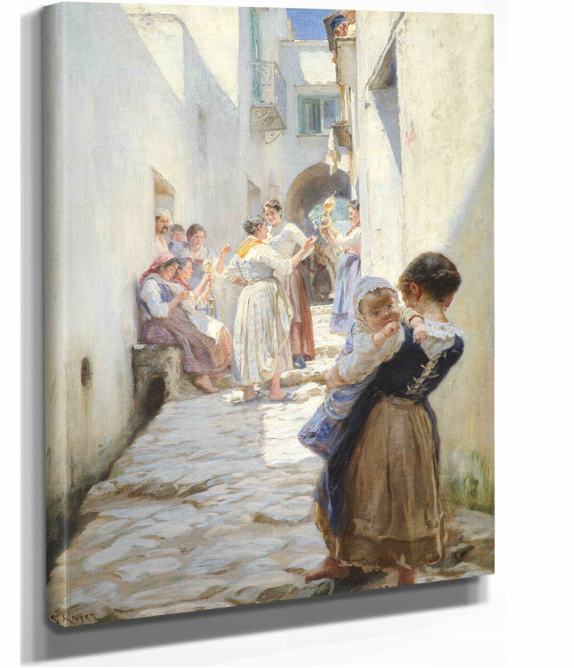 A Street In Torello Italy by Peder Severin Kroyer