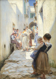 A Street In Torello Italy by Peder Severin Kroyer