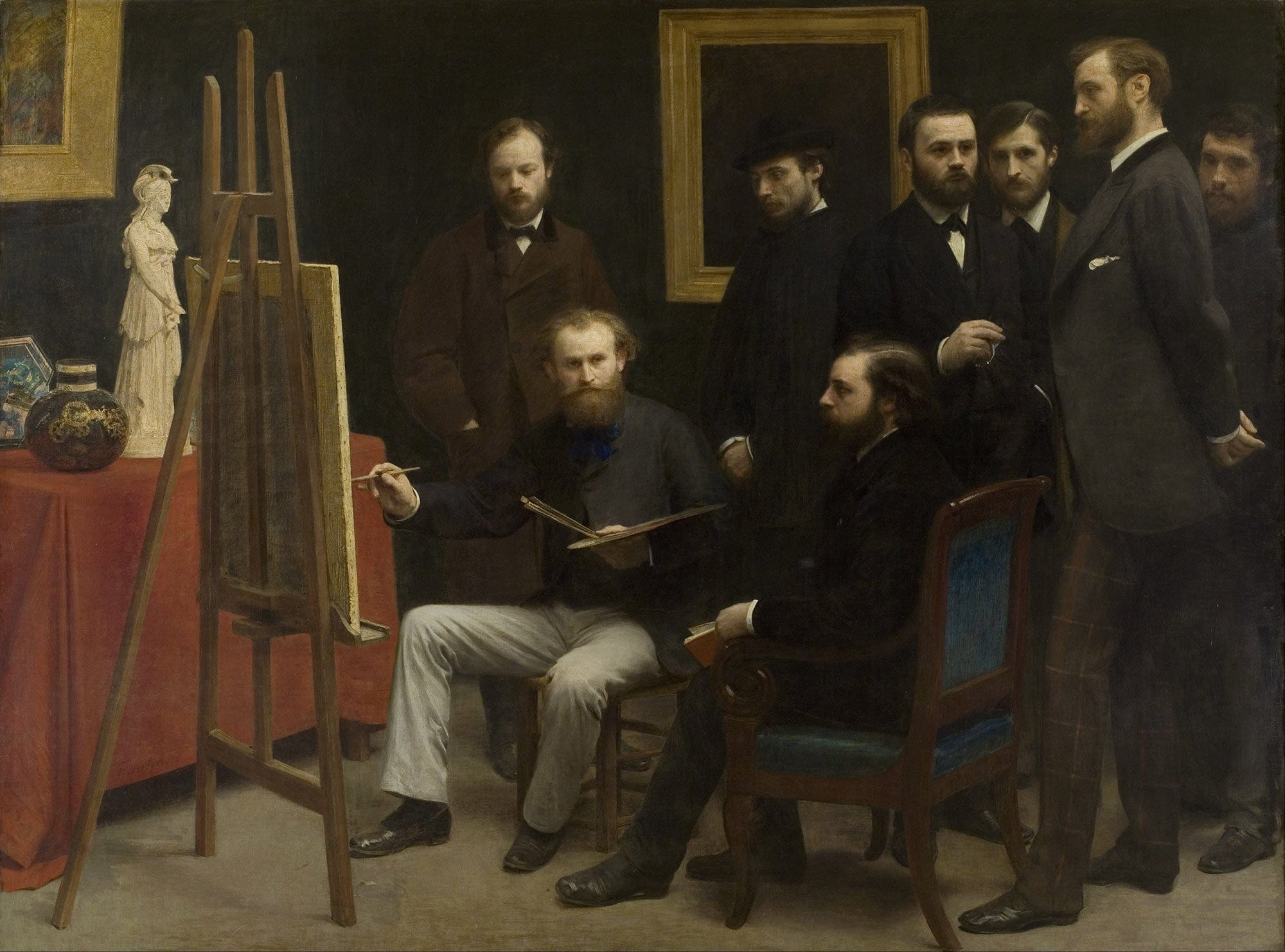 A Studio At Les Batignolles by Henri Fantin Latour
