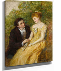 A Study For In The Conservatory A Critical Moment by William Powell Frith