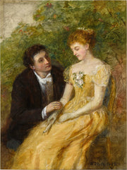 A Study For In The Conservatory A Critical Moment by William Powell Frith