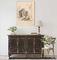 A Study Of A Seated Figure Of A Man   by Ladislav Mednyanszky