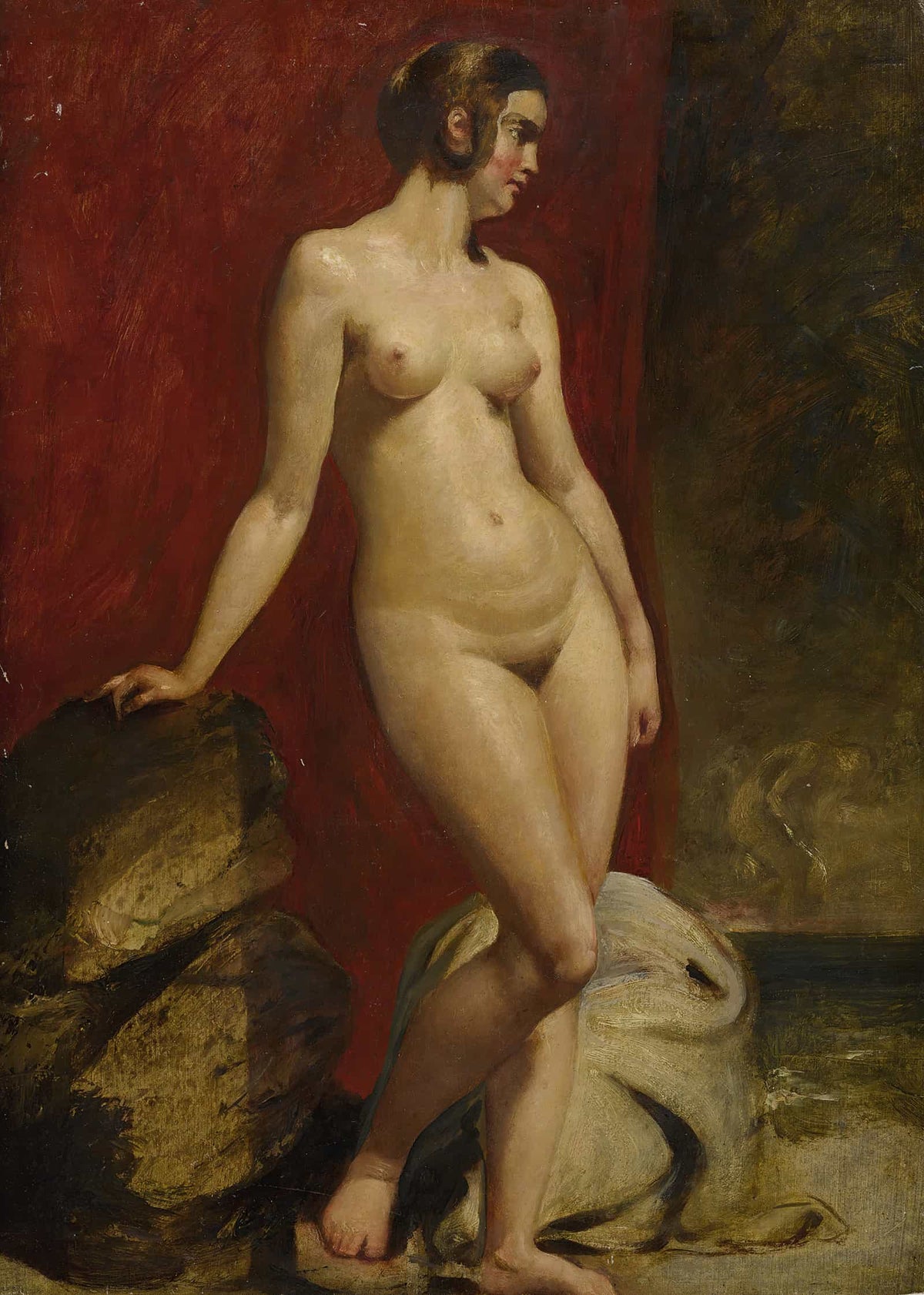 A Study Of A Standing Female Nude by William Etty