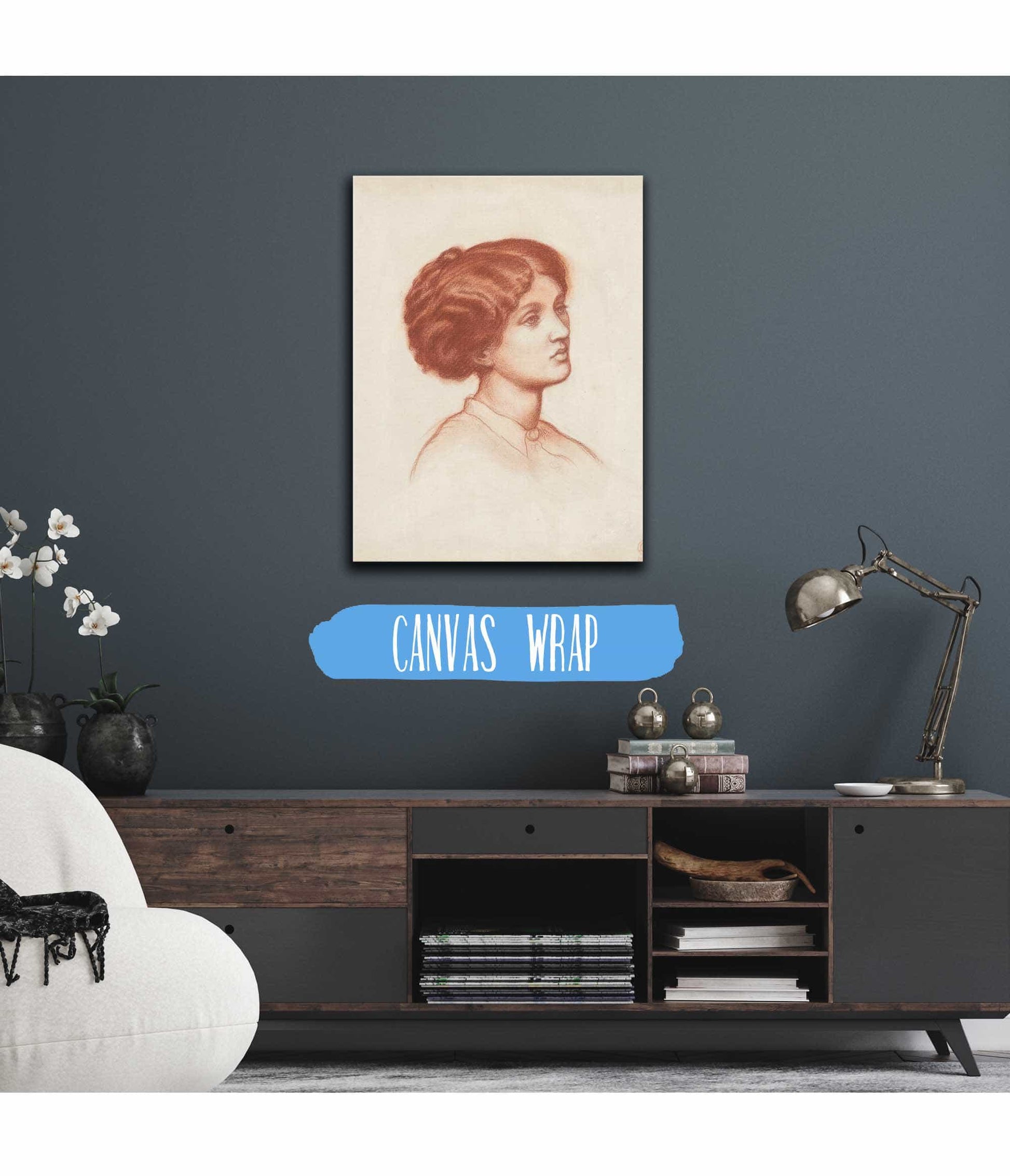 A Study Of Mrs Frederick Leyland Bust Length For Monna Rosa by Dante Gabriel Rossetti