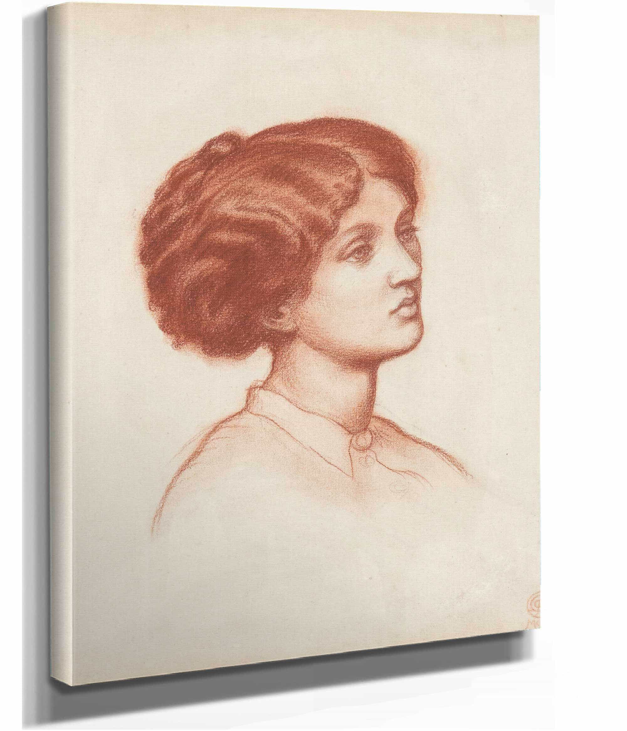 A Study Of Mrs Frederick Leyland Bust Length For Monna Rosa by Dante Gabriel Rossetti
