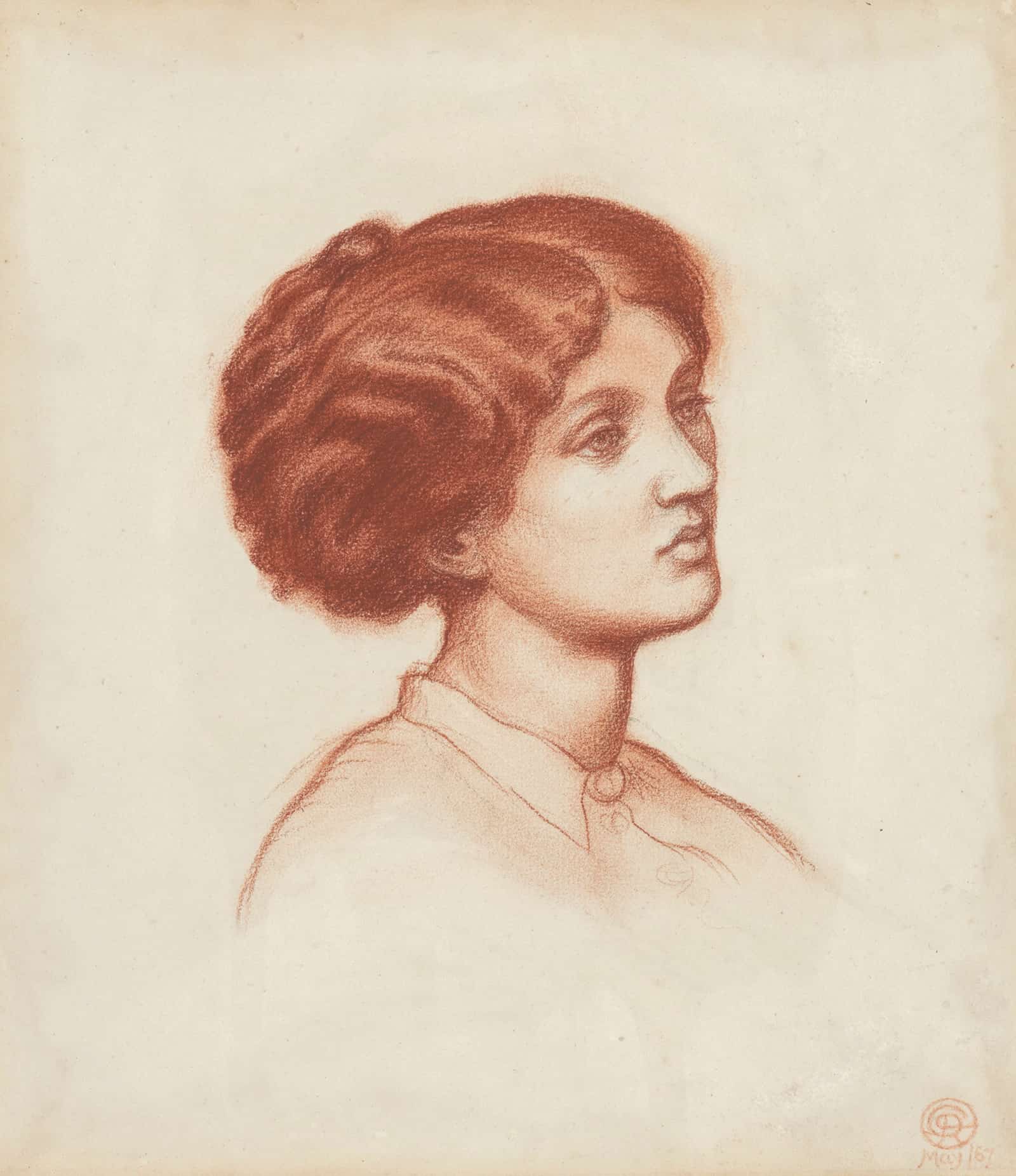 A Study Of Mrs Frederick Leyland Bust Length For Monna Rosa by Dante Gabriel Rossetti