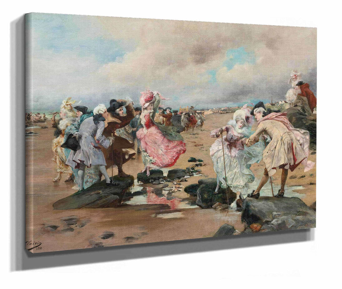 A Sunday At The Seaside by Georges Jules Victor Clairin