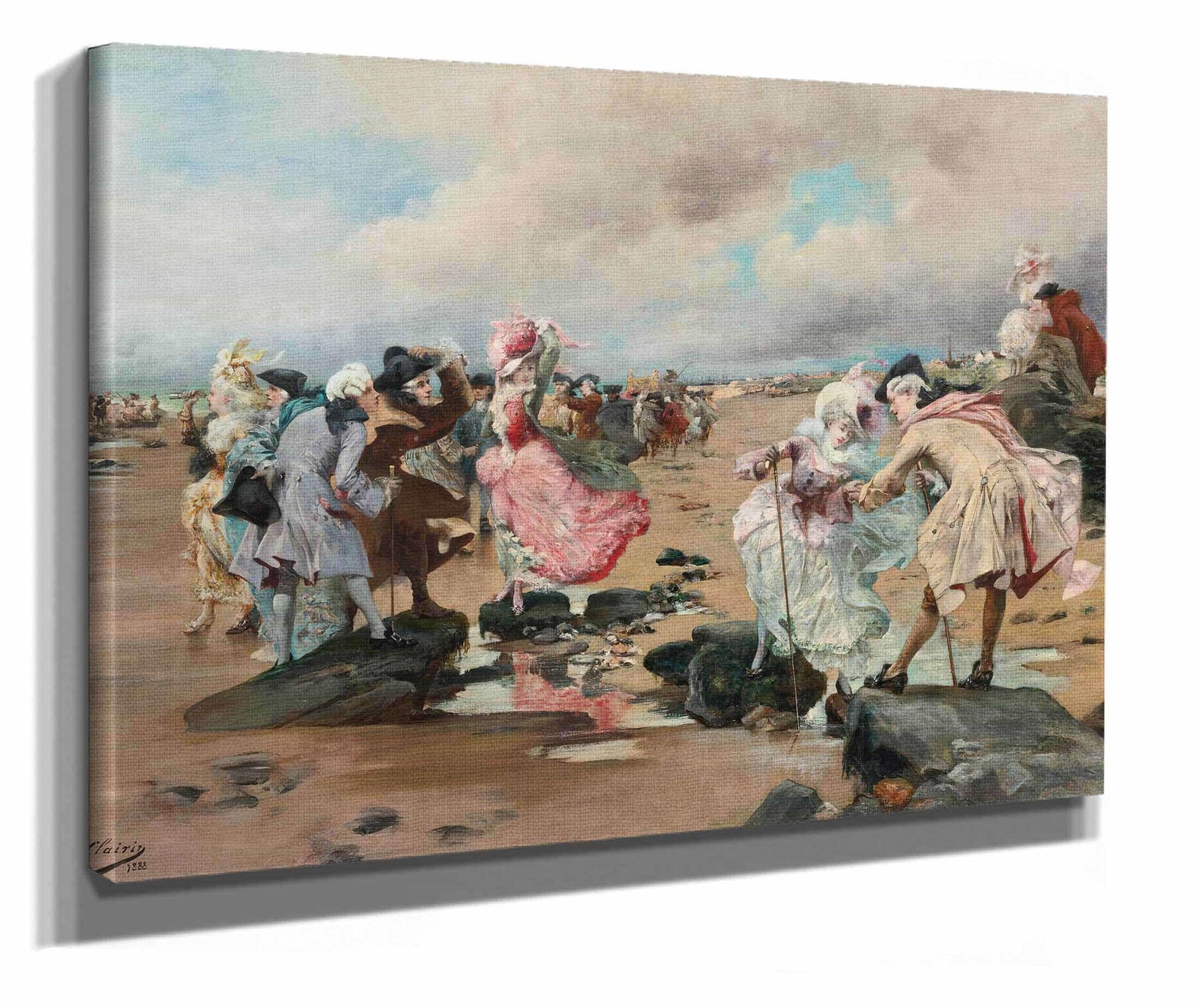 A Sunday At The Seaside by Georges Jules Victor Clairin