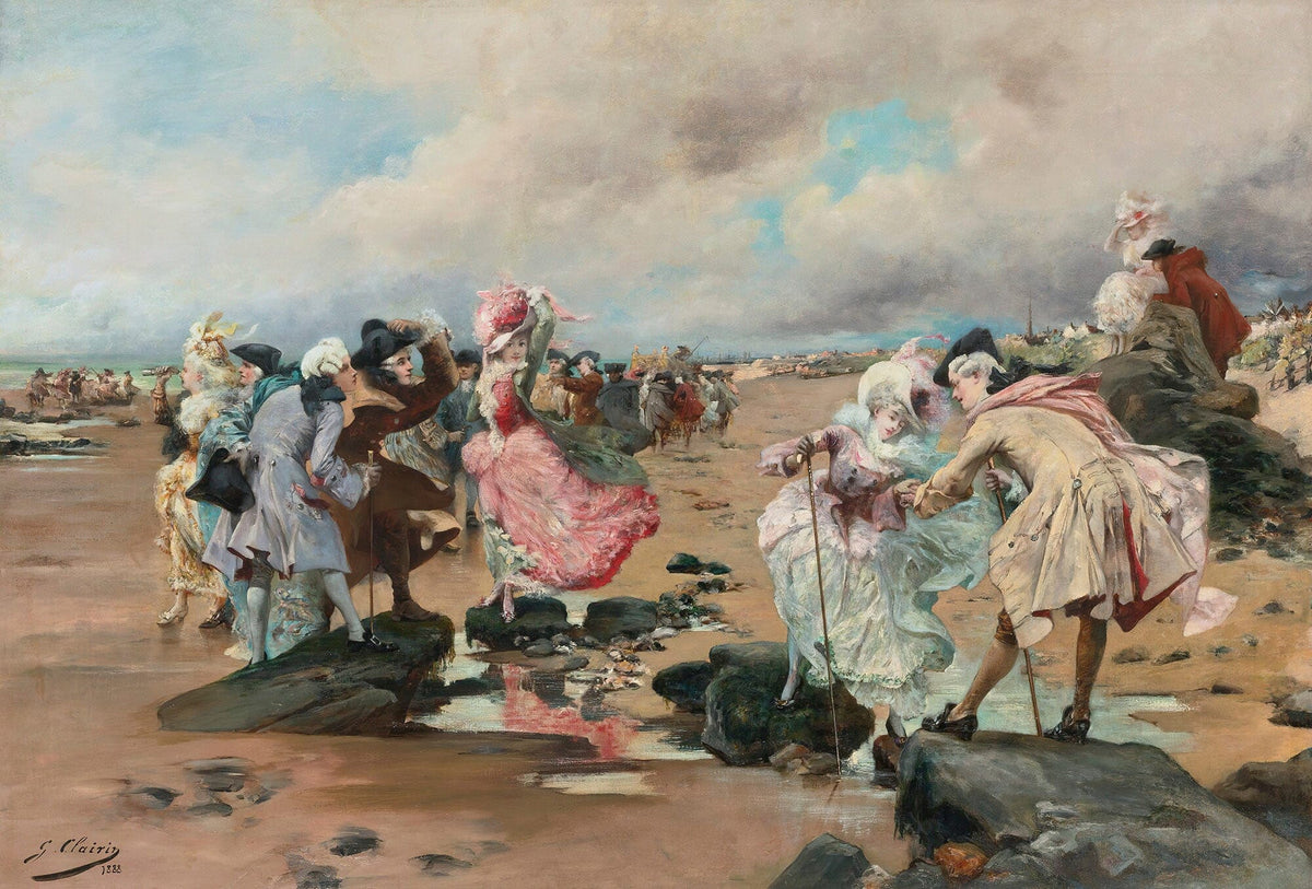 A Sunday At The Seaside by Georges Jules Victor Clairin
