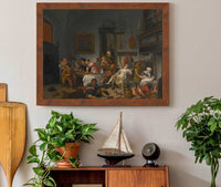 A Tavern Interior With People Drinking And Music Making by Jan Steen