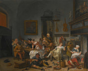 A Tavern Interior With People Drinking And Music Making by Jan Steen