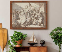 A Tired Woman With Two Children by Jean Baptiste Greuze