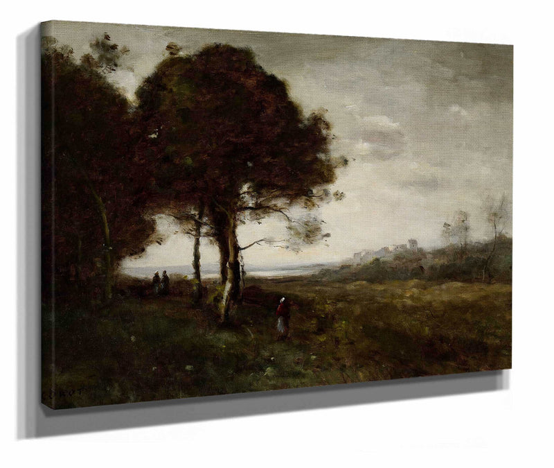 A Torrent At Romagnes After by Jean Baptiste Camille Corot