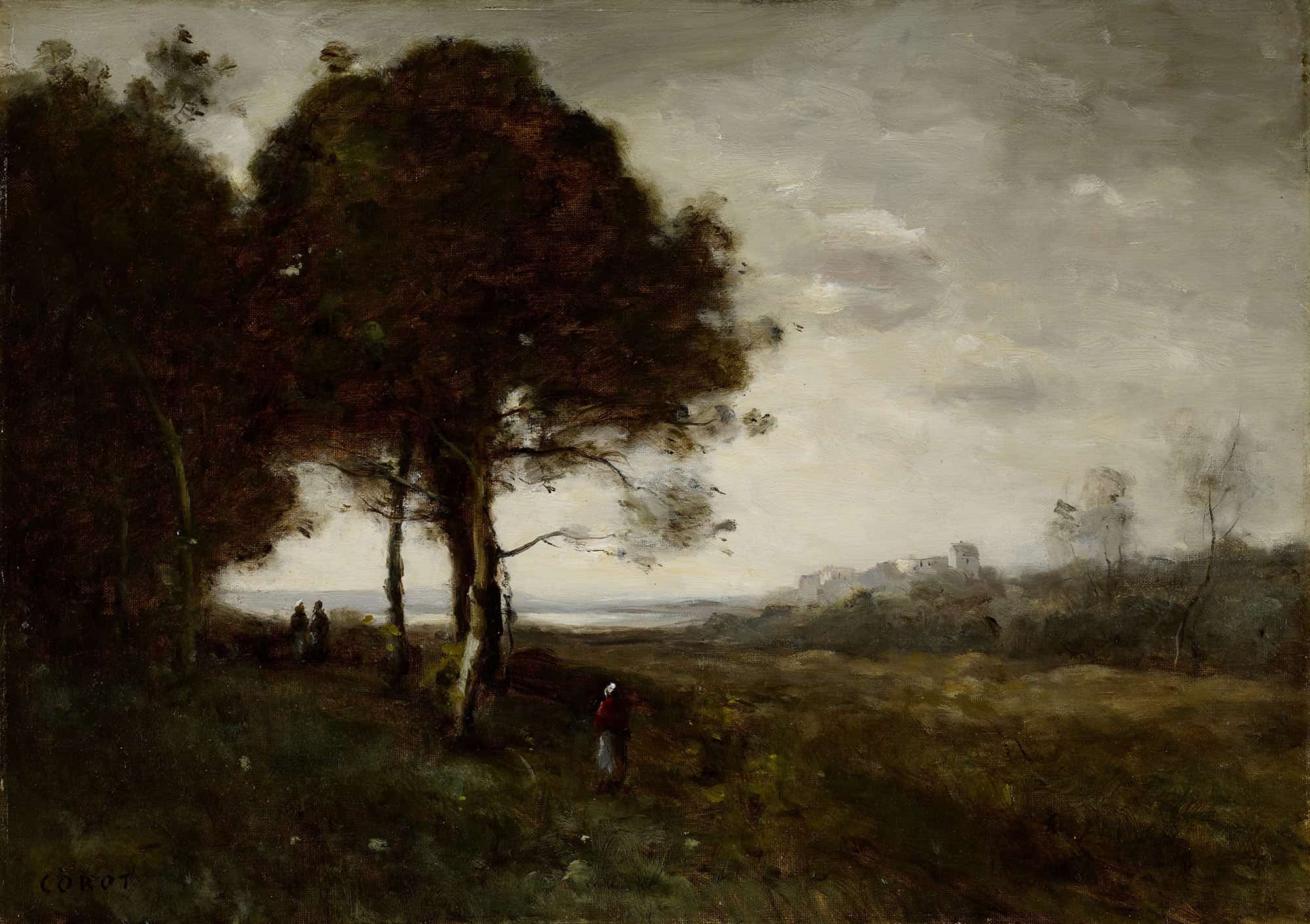 A Torrent At Romagnes After by Jean Baptiste Camille Corot