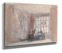 A Tudor Room With Figures Mid To Late S by David Cox