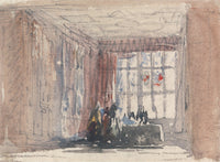 A Tudor Room With Figures Mid To Late S by David Cox