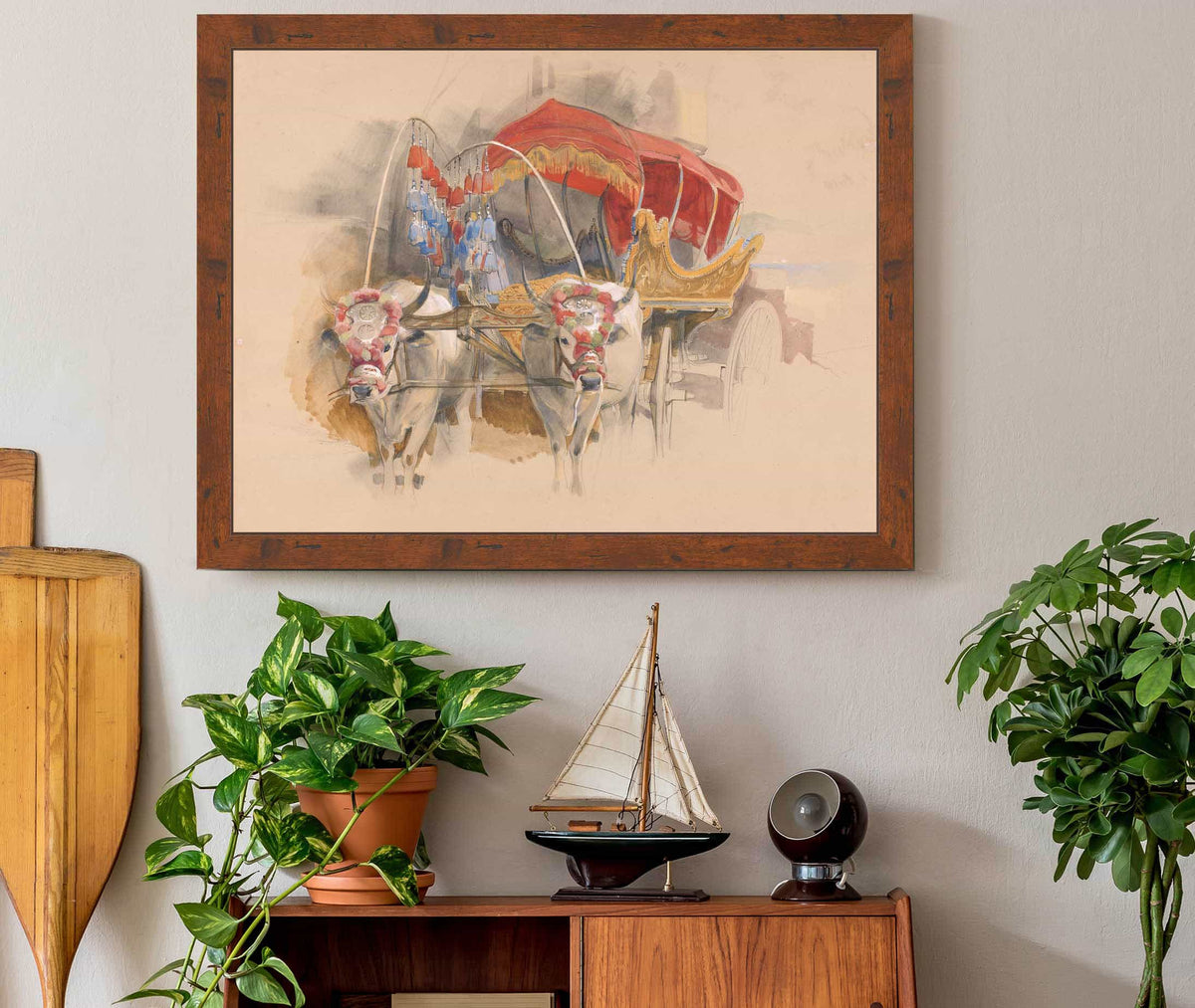 A Turkish Araba Drawn By Two White Oxen Constantinople by John Frederick Lewis