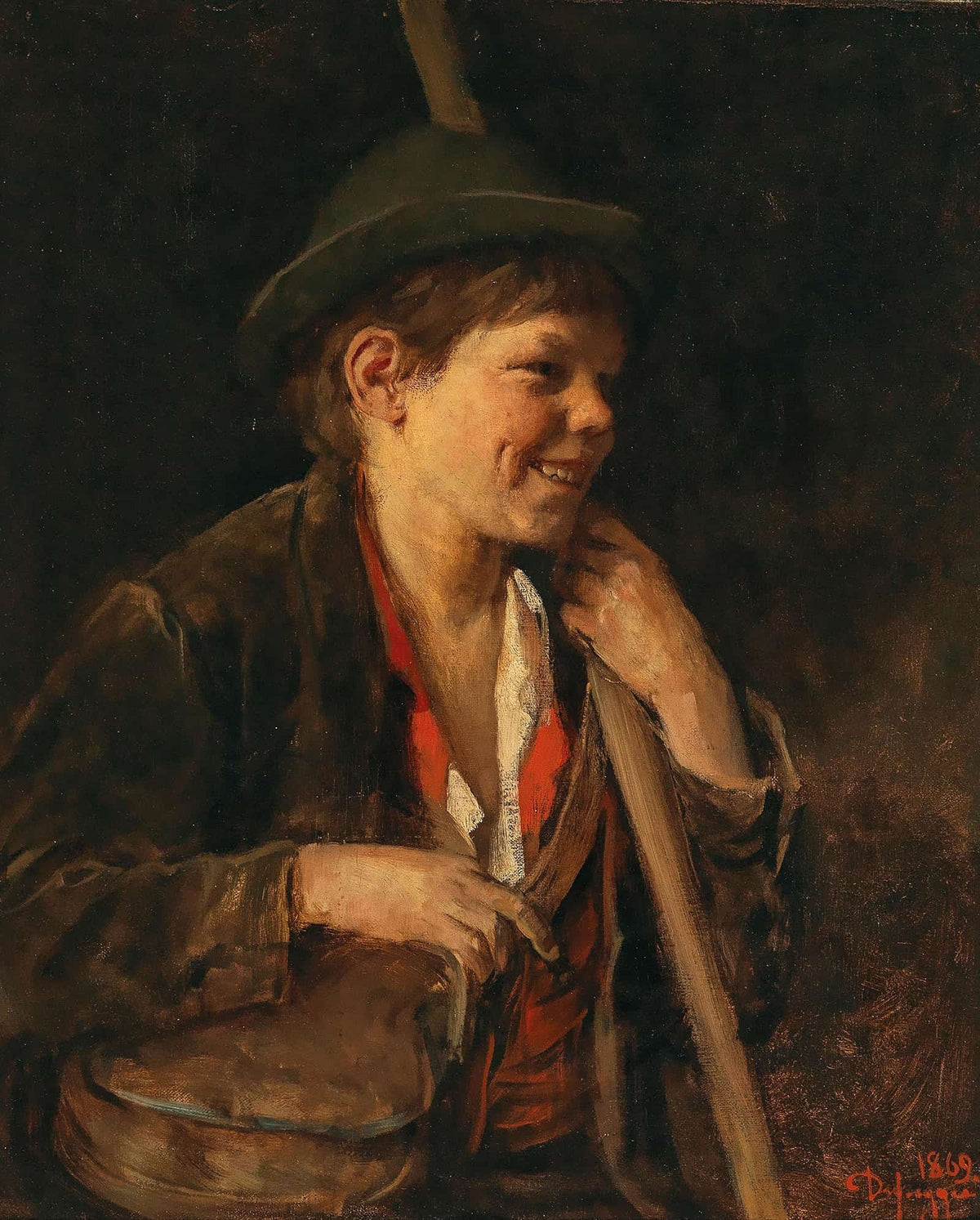 A Tyrolean Shepard Boy by Franz Von Defregger