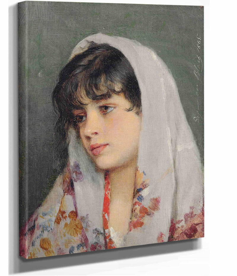 A Venetian Beauty by Eugen Von Blaas