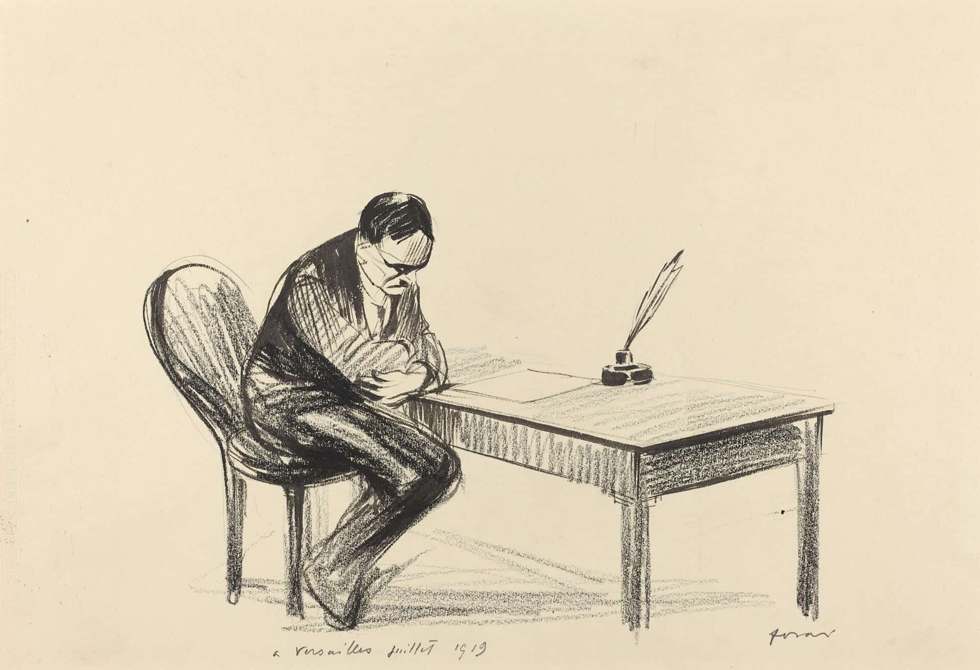 A Versailles Juillet Ii Probably by Jean Louis Forain