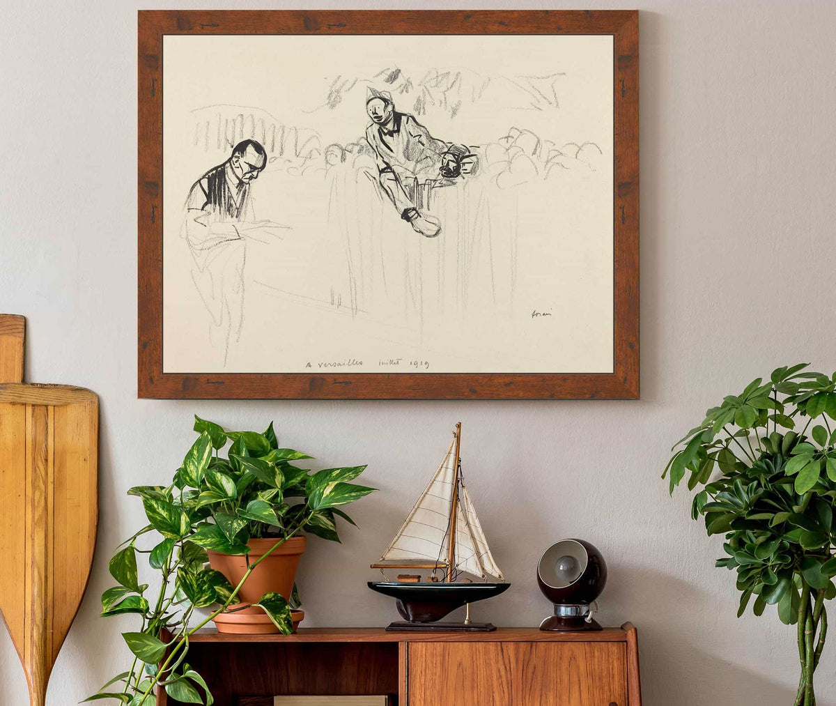 A Versailles Juillet Probably by Jean Louis Forain