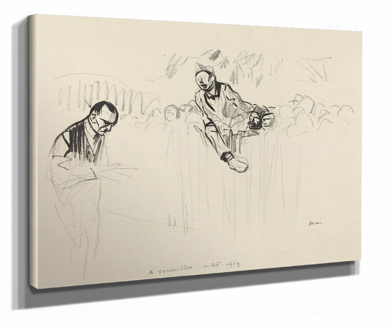 A Versailles Juillet Probably by Jean Louis Forain