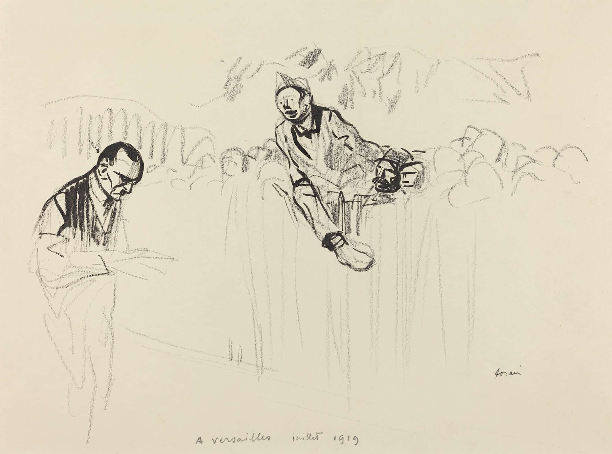 A Versailles Juillet Probably by Jean Louis Forain