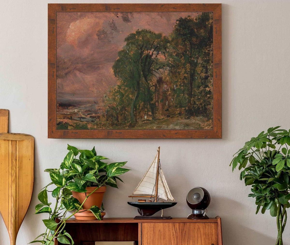 A View At Hampstead With Stormy Weather by John Constable