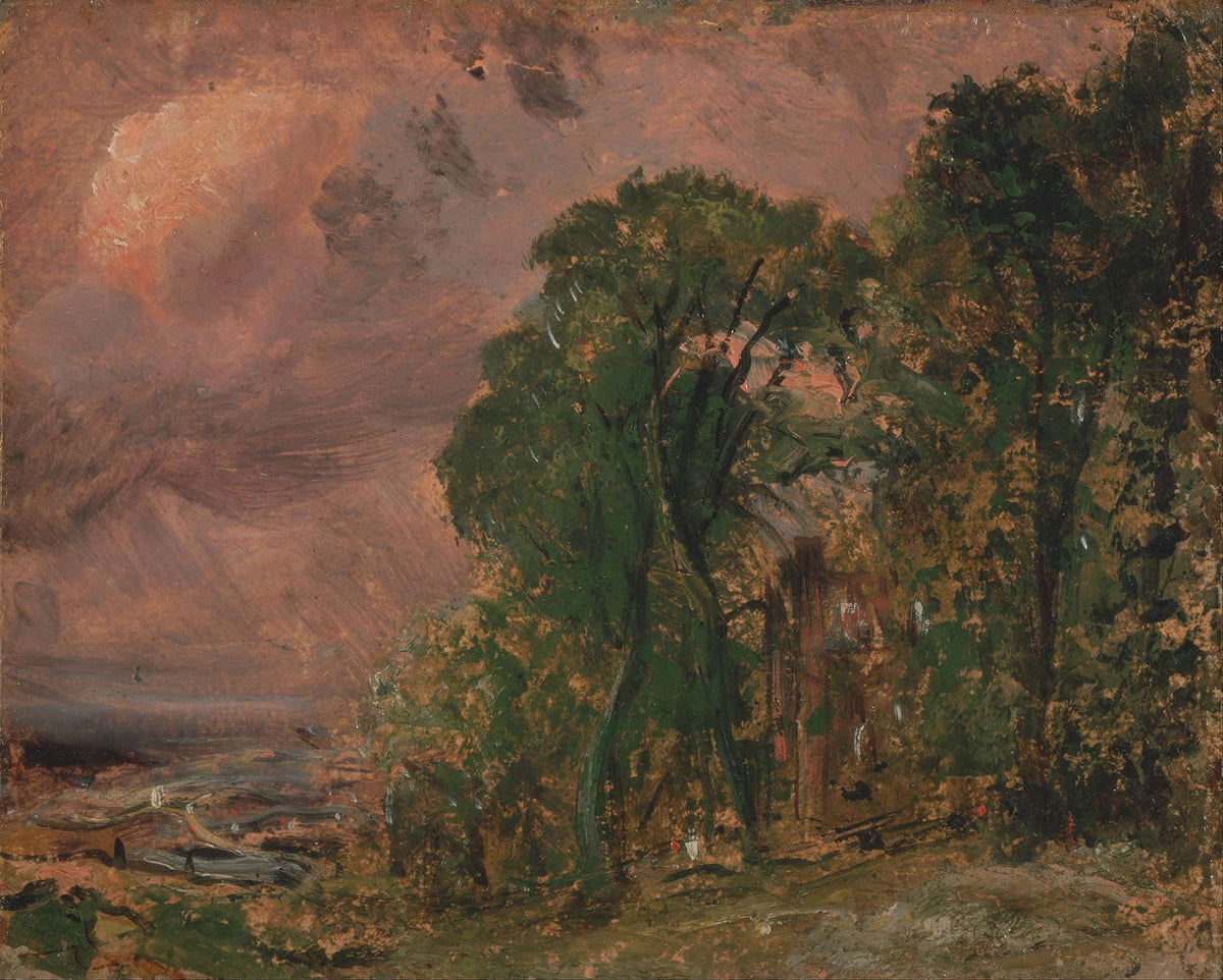 A View At Hampstead With Stormy Weather by John Constable
