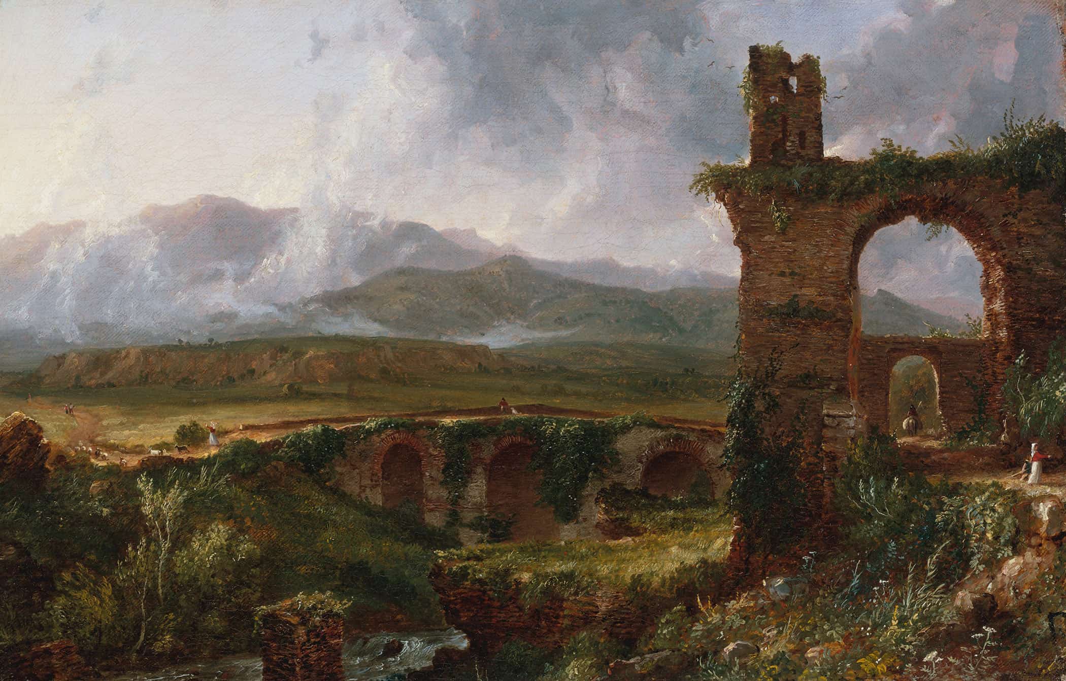 A View Near Tivoli Morning by Thomas Cole