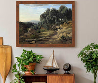 A View Near Volterra by Jean Baptiste Camille Corot