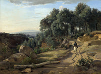 A View Near Volterra by Jean Baptiste Camille Corot