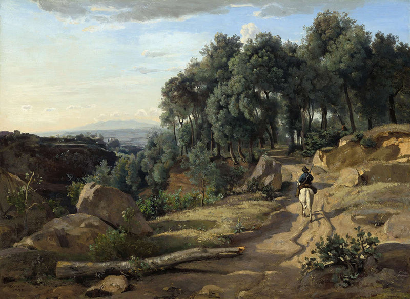 A View Near Volterra by Jean Baptiste Camille Corot