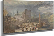 A View Of Boppart With Figures On The River Bank by Joseph Mallord William Turner
