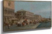A View Of The Molo And The Riva Degli Schiavone In Venice by Francesco Guardi
