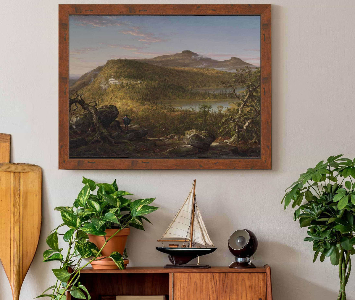 A View Of The Two Lakes And Mountain House Catskill Mountains Morning by Thomas Cole