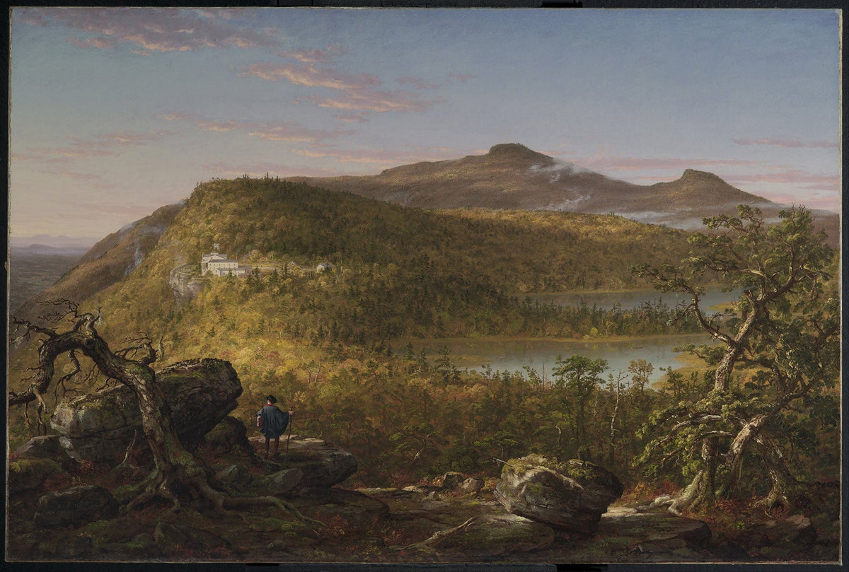 A View Of The Two Lakes And Mountain House Catskill Mountains Morning by Thomas Cole