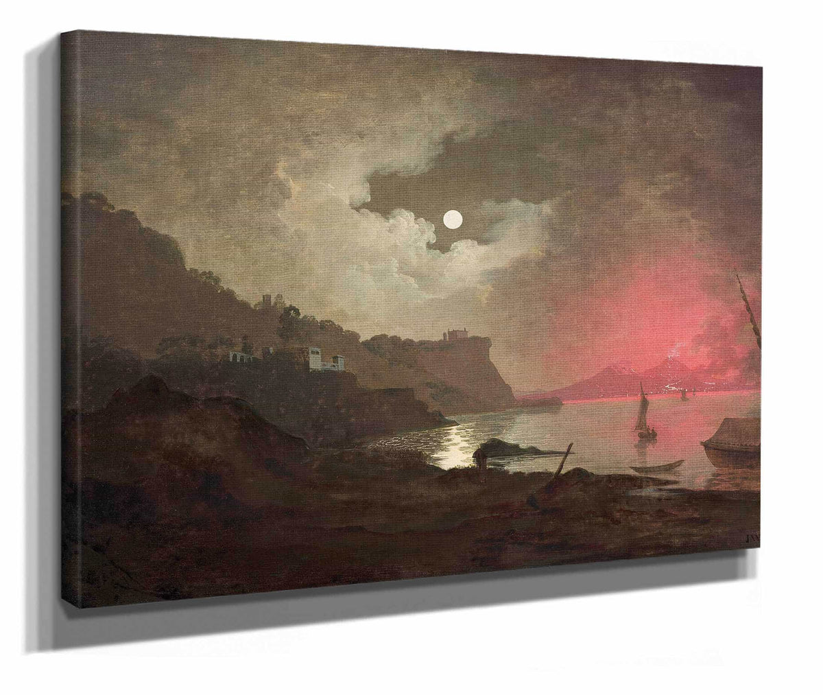 A View Of Vesuvius From Posillipo Naples by Joseph Wright Of Derby