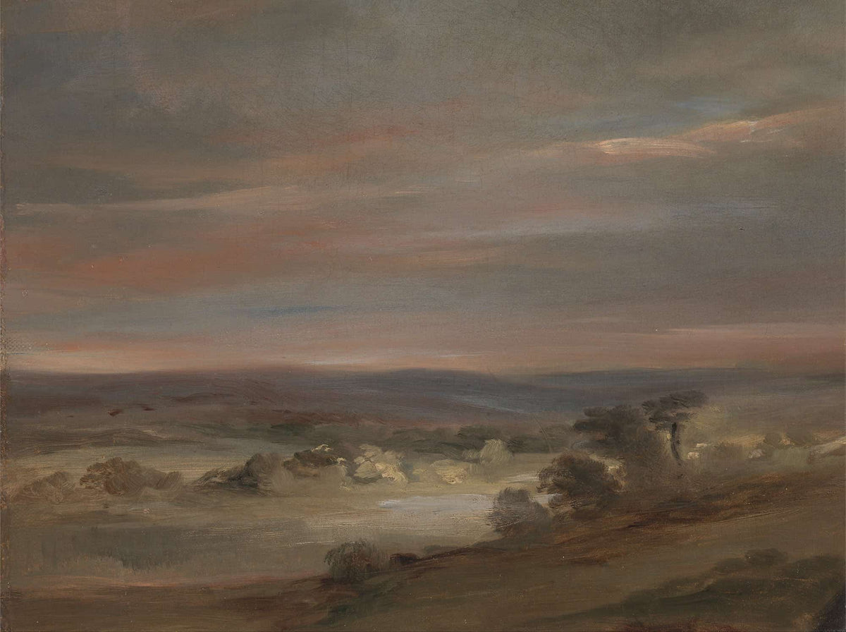 A View On Hampstead Heath Early Morning by John Constable