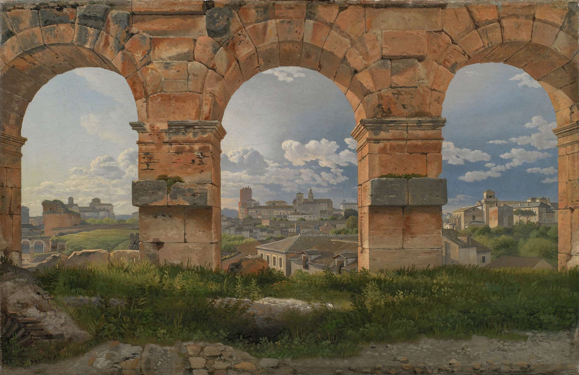A View Through Three Arches Of The Third Storey Of The Colosseum by Christoffer Wilhelm Eckersberg