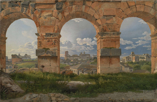 A View Through Three Arches Of The Third Storey Of The Colosseum by Christoffer Wilhelm Eckersberg
