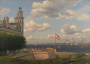 A View Towards The Swedish Coast From The Ramparts Of Kronborg Castle by Christoffer Wilhelm Eckersberg