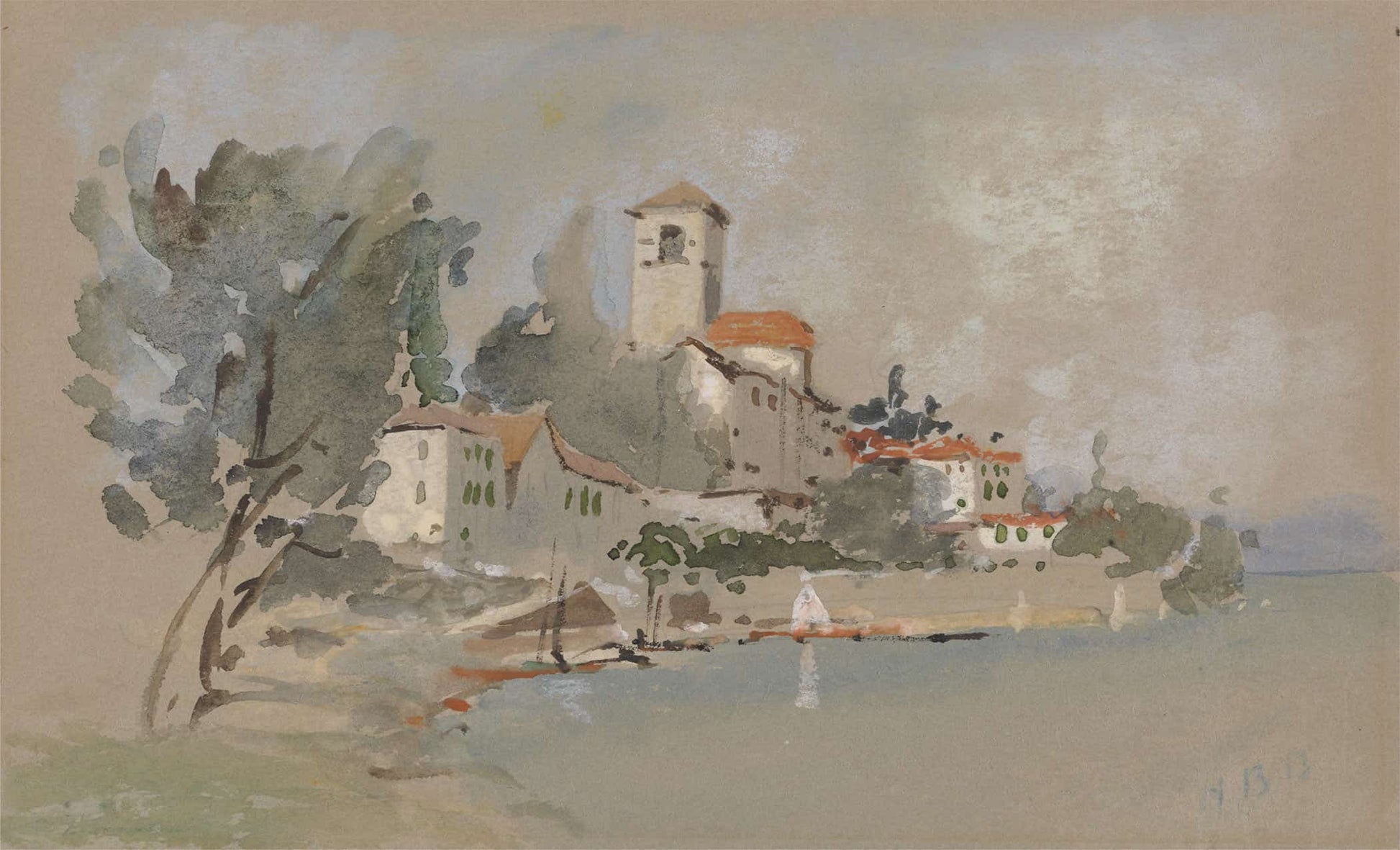 A Villa Near The Sea by Hercules Brabazon Brabazon